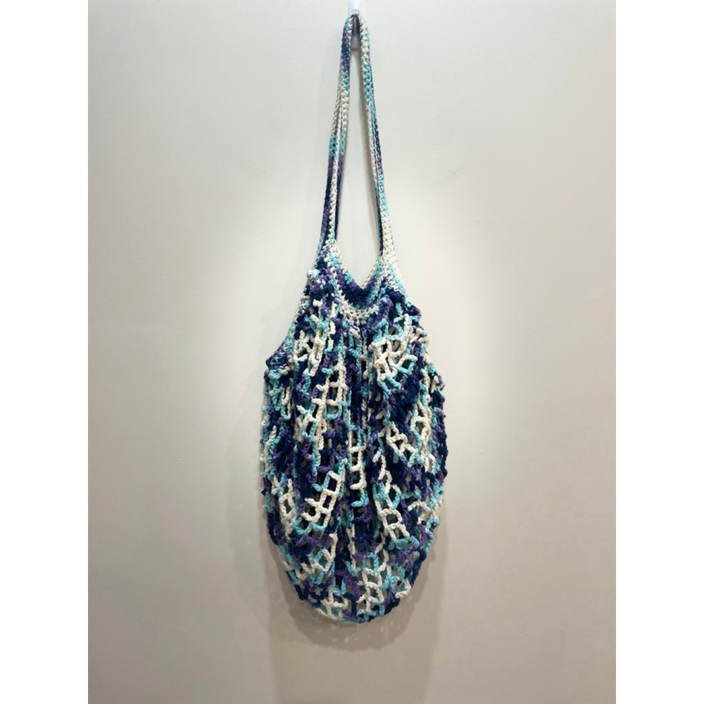 Handmade Crochet Tote Bag Reusable Shopping Bag Sustainable Boho Hippie